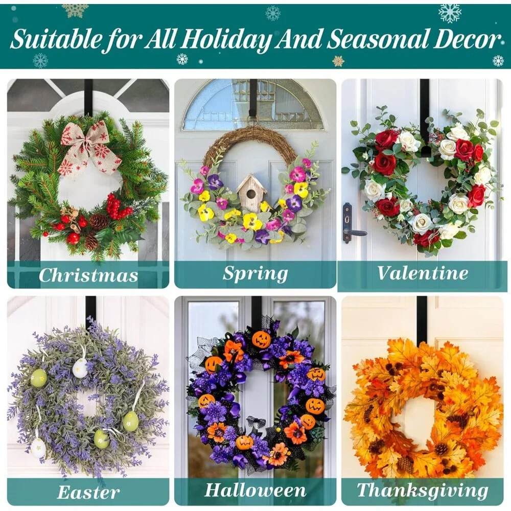 Multi-Functional Wreath Holder - Effortless Installation and Stylish Decor